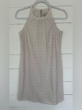 Banana Republic Off White Eyelet Sun Dress Size 0.